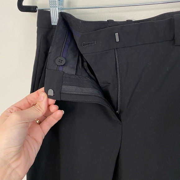 Theory Demitria Wool-Blend Flared Pants Trousers Black Size 4 - Picture 8 of 12